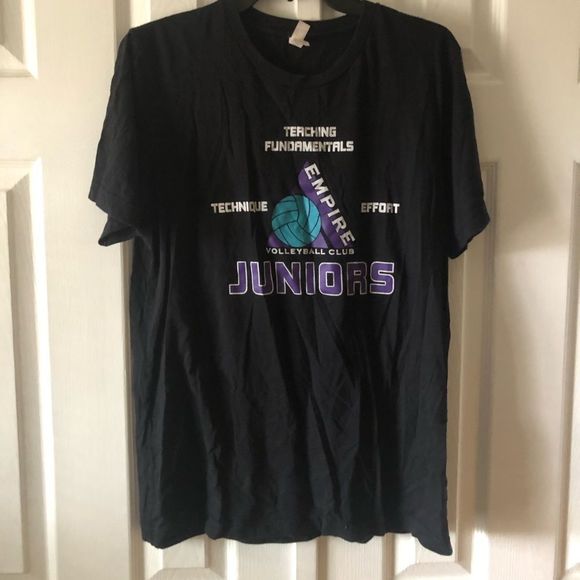6/$20 Empire volley club juniors Teaching fundamentals t-shirt size L
